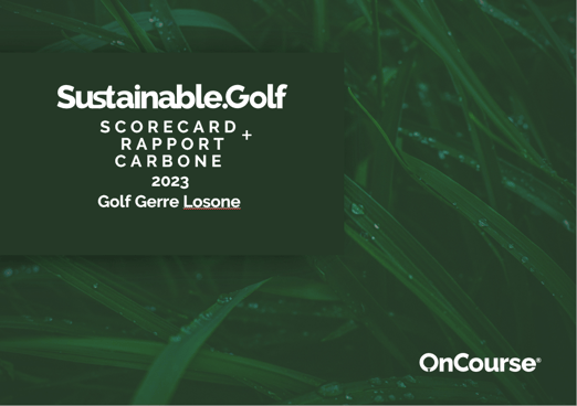 Sustainable Golf scorecard